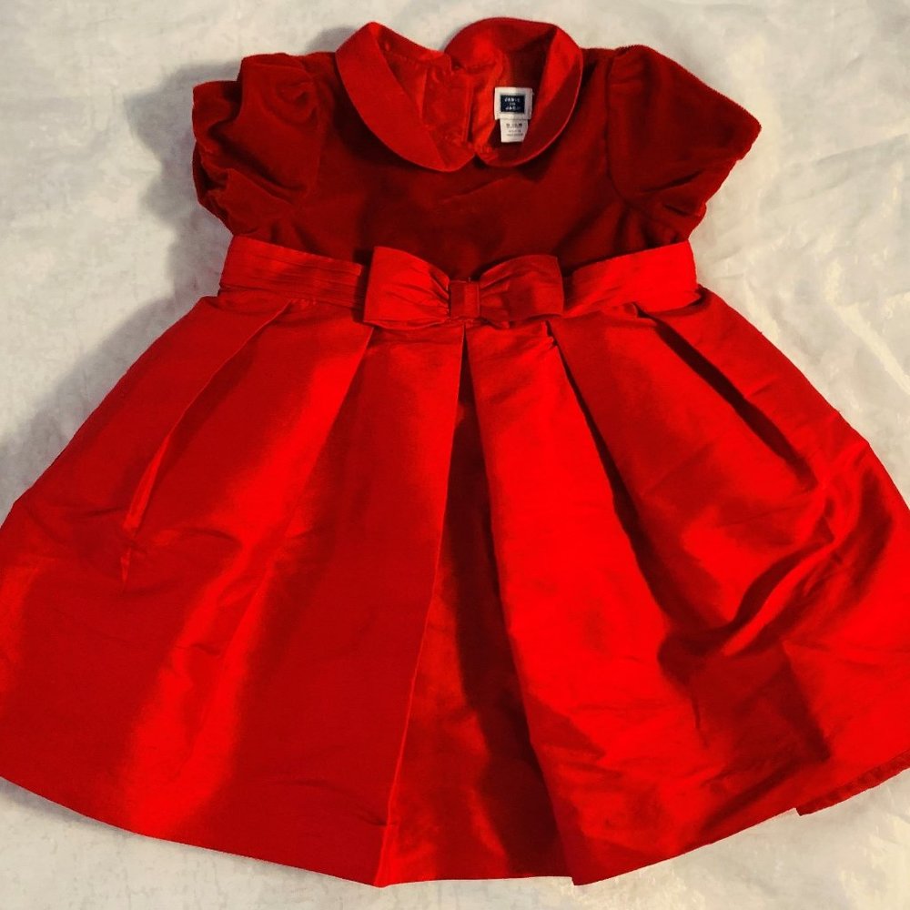 Janie and Jack 3-6 Months Red Bow Red Dress